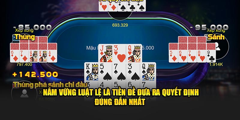 Nắm vững luật lệ là tiền đề đưa ra quyết định đúng đắn nhất